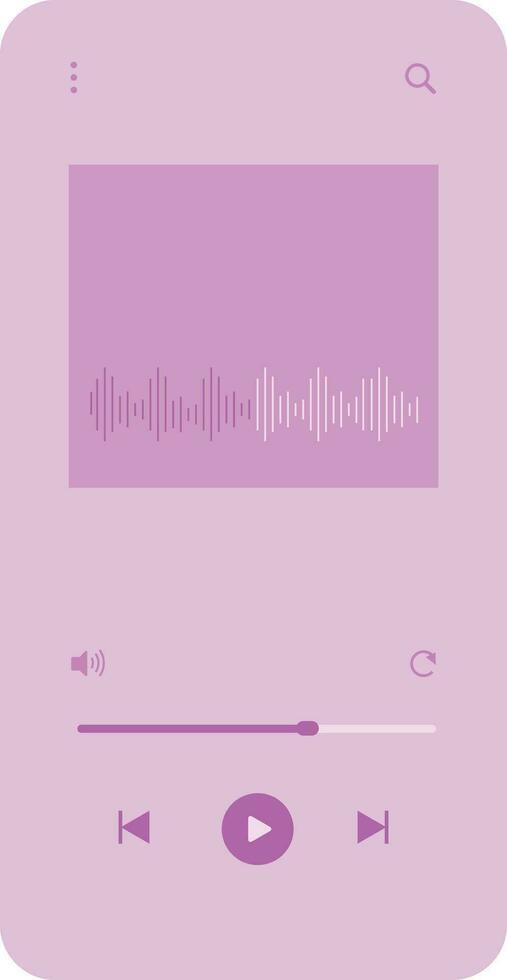 Music Player Interface Element vector