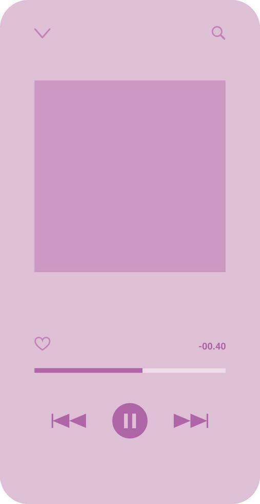 Music Player Interface Element vector
