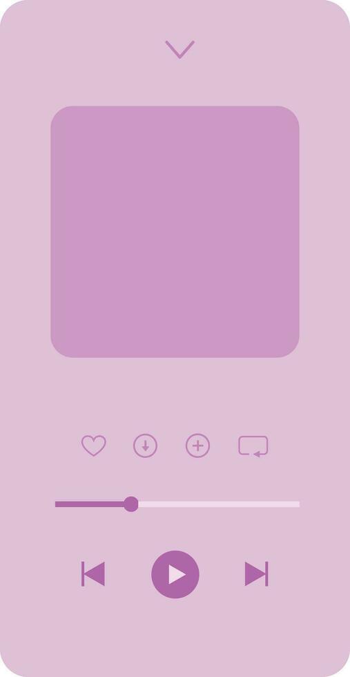 Music Player Interface Element vector