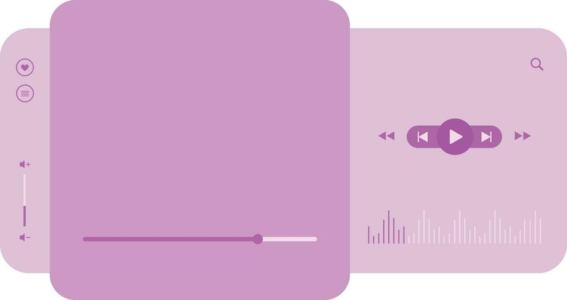 Music Player Interface Element vector