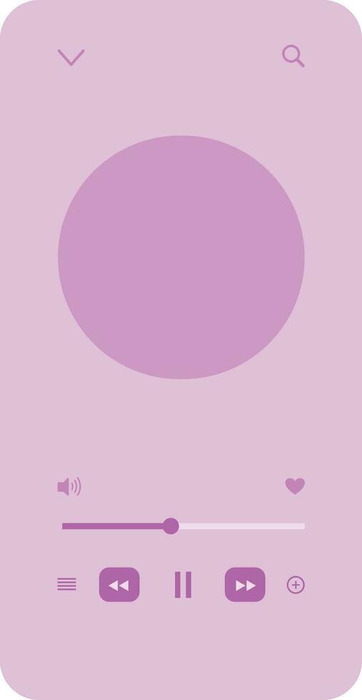 Music Player Interface Element vector