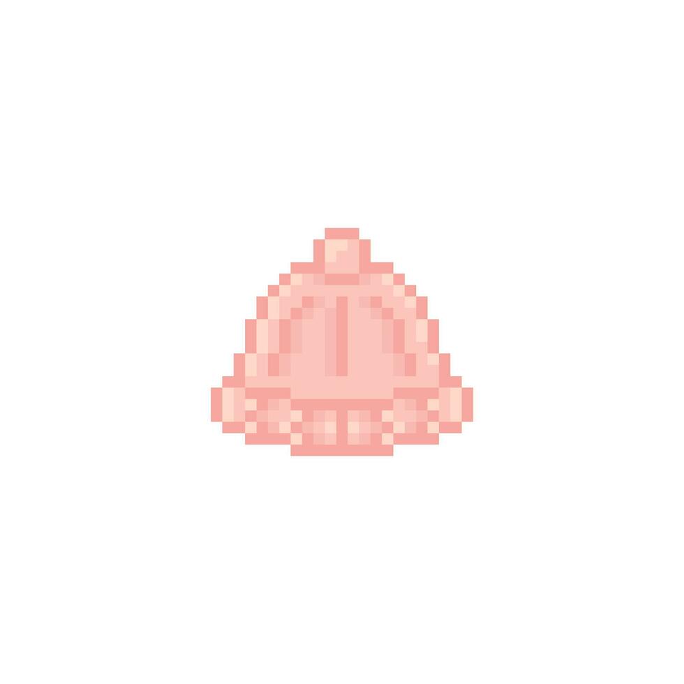 Illustration vector graphic of wool hat in pixel art style