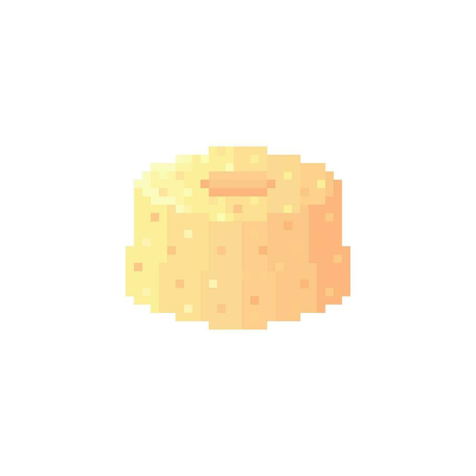 Illustration vector graphic of sponge cake in pixel art style