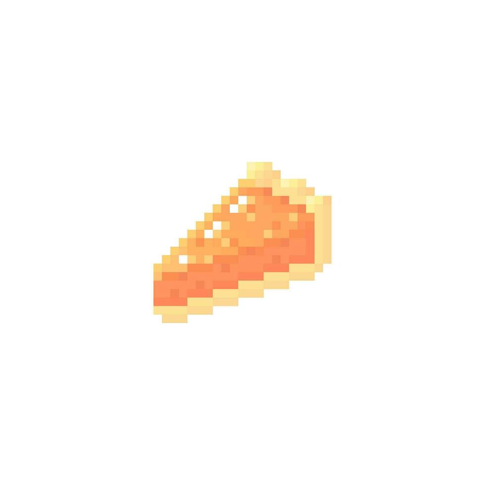 Illustration vector graphic of pumpkin pie in pixel art style