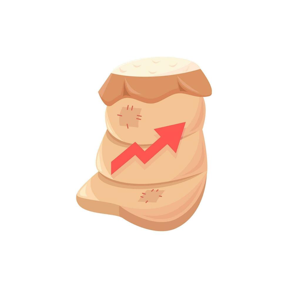 Illustration vector graphic  of global rice prices surge