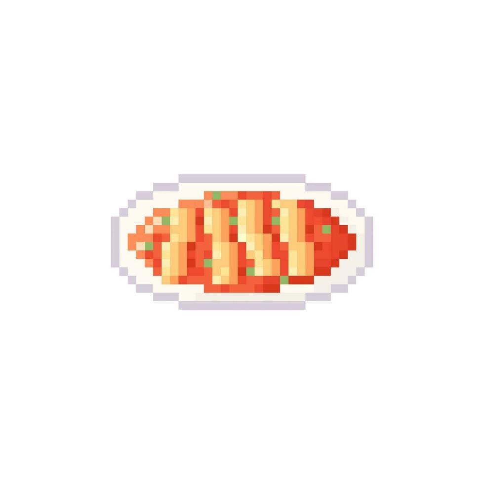 Illustration vector graphic of topokki in pixel art style