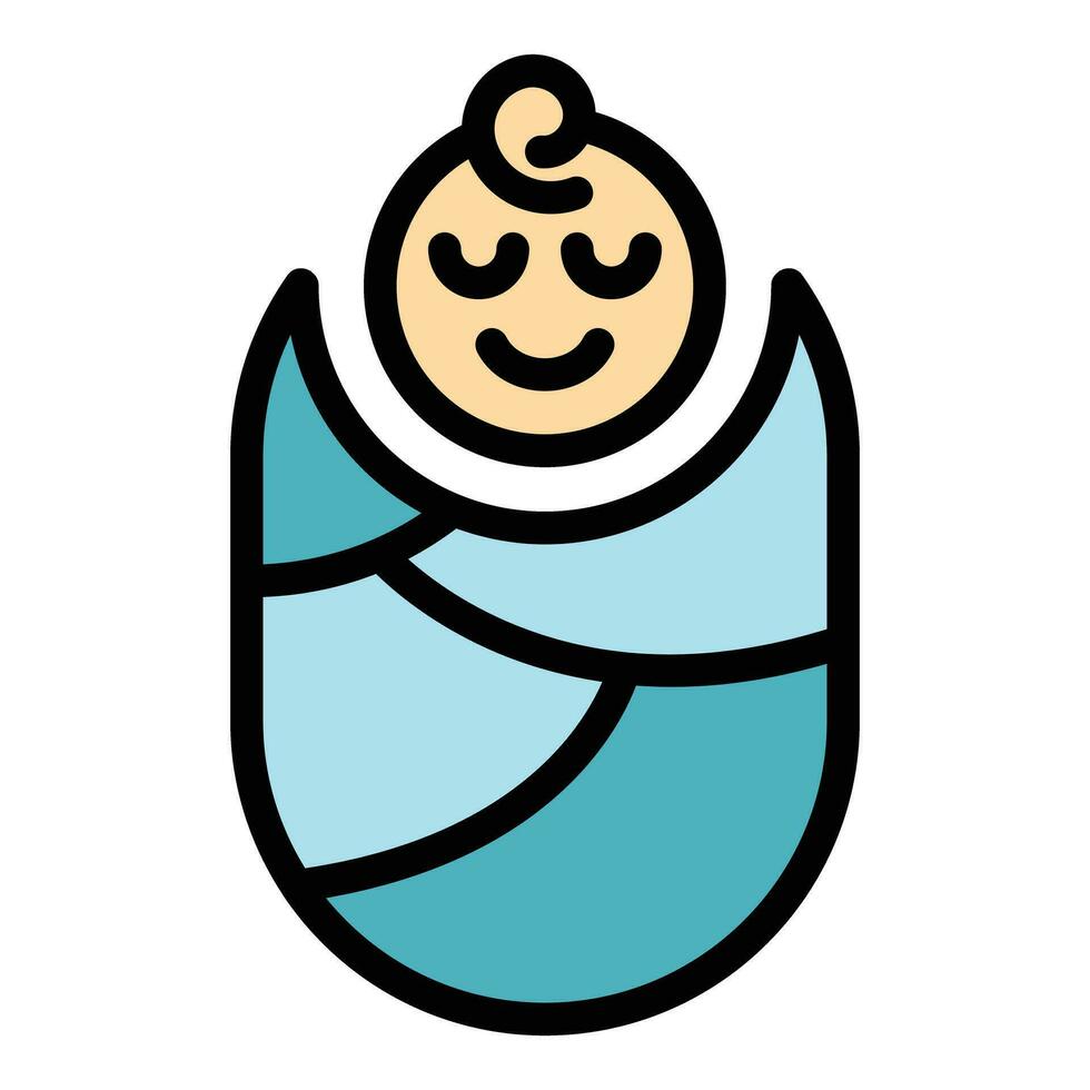 Newborn icon vector flat