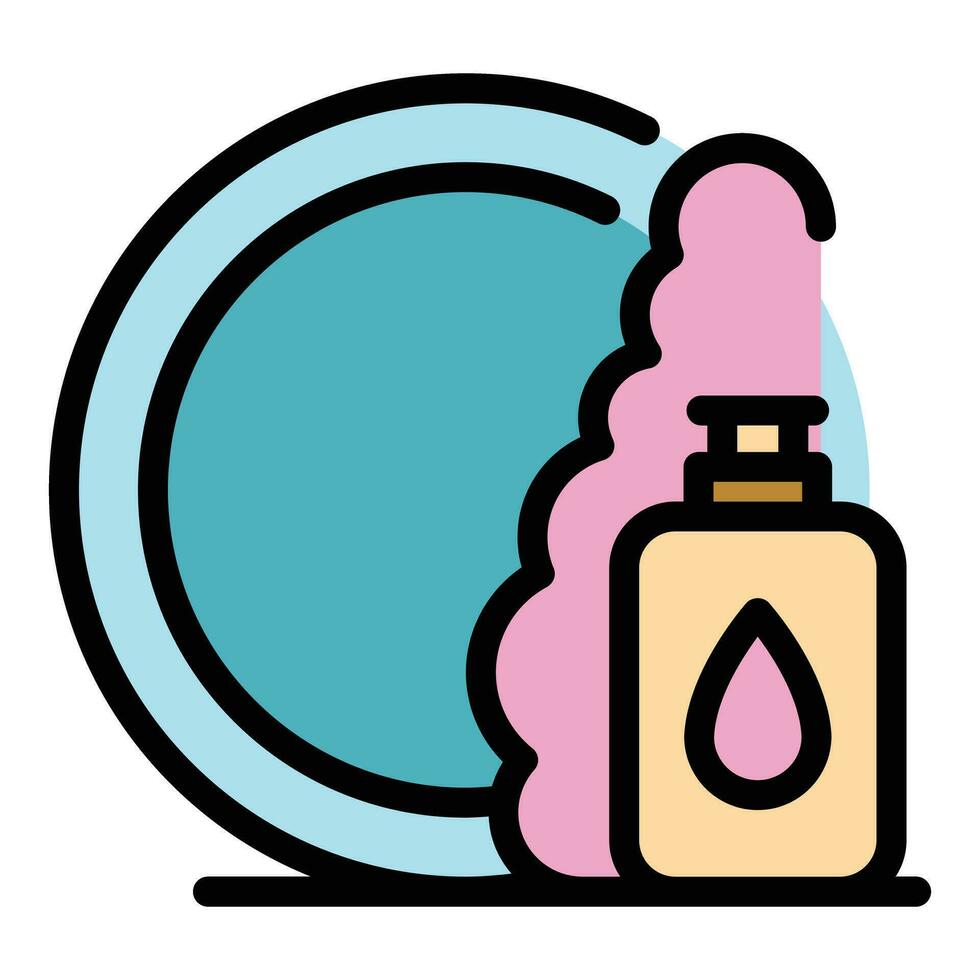 Foam dish detergent icon vector flat