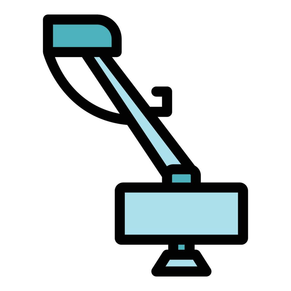 Grass trimmer icon vector flat