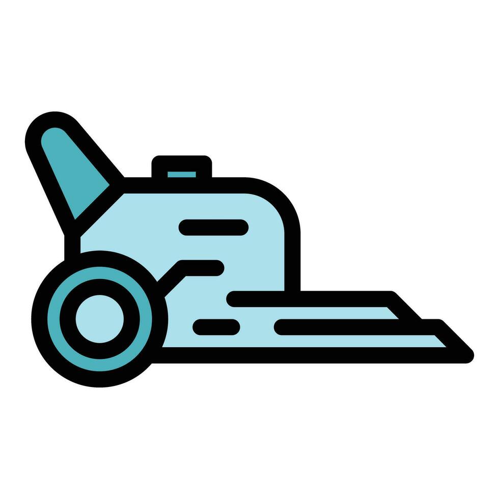 Robot lawn mower icon vector flat