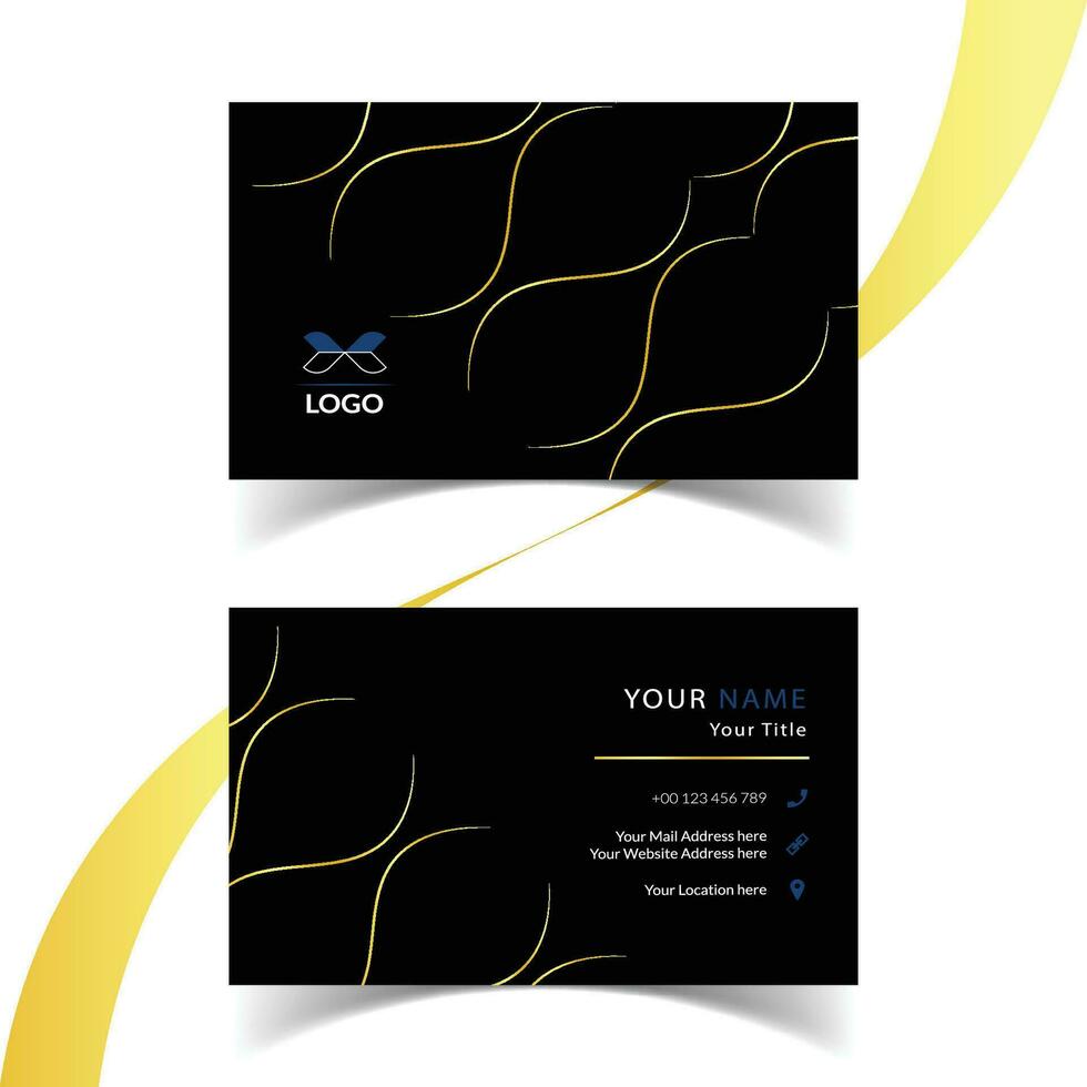 Modern and creative business card template design. Minimal style, clean double sided business card layout. vector