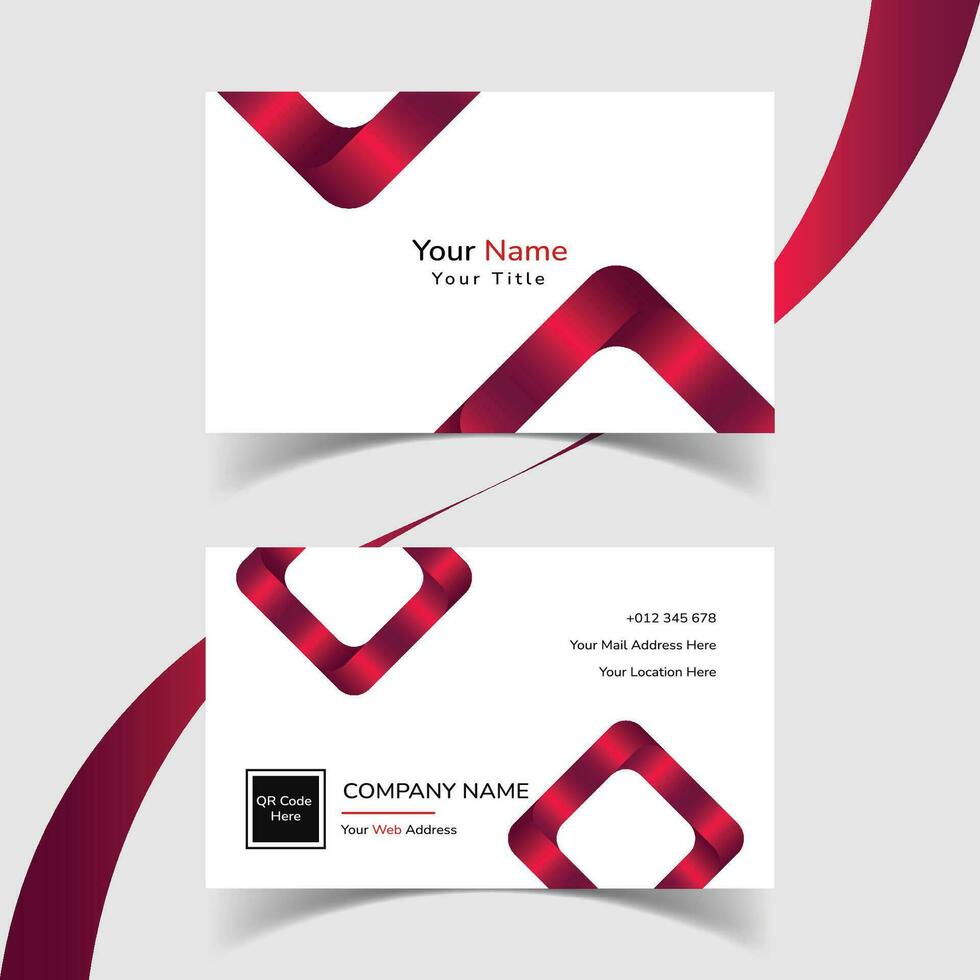 Modern and creative business card template design. Minimal style, clean double sided business card layout. vector