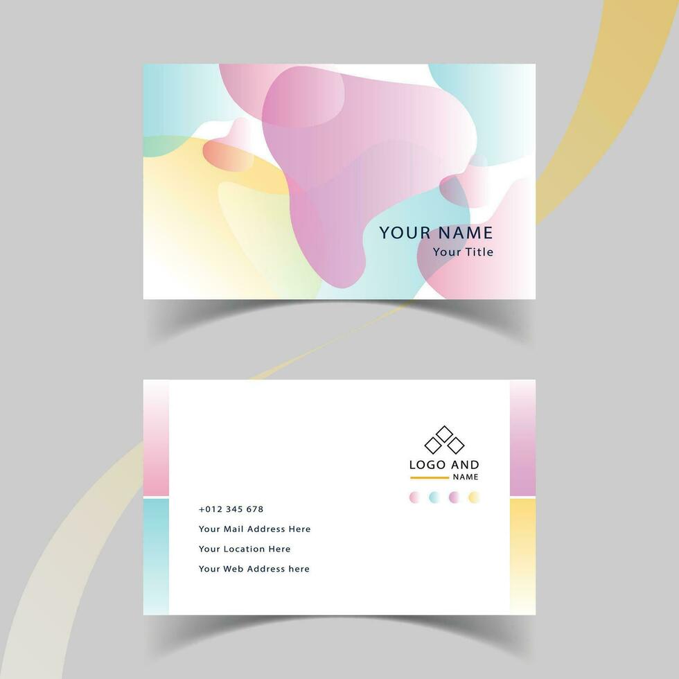 Modern and creative business card template design. Minimal style, clean double sided business card layout. vector