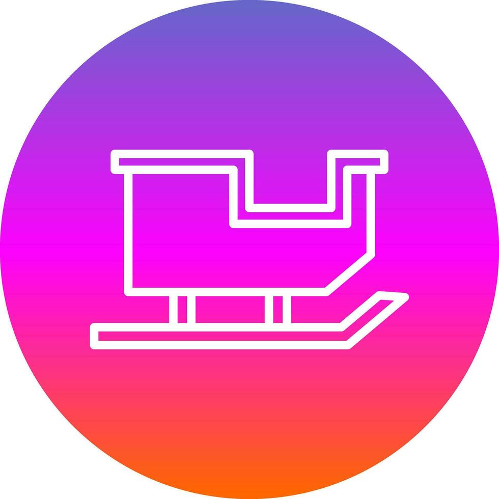 Sled Vector Icon Design