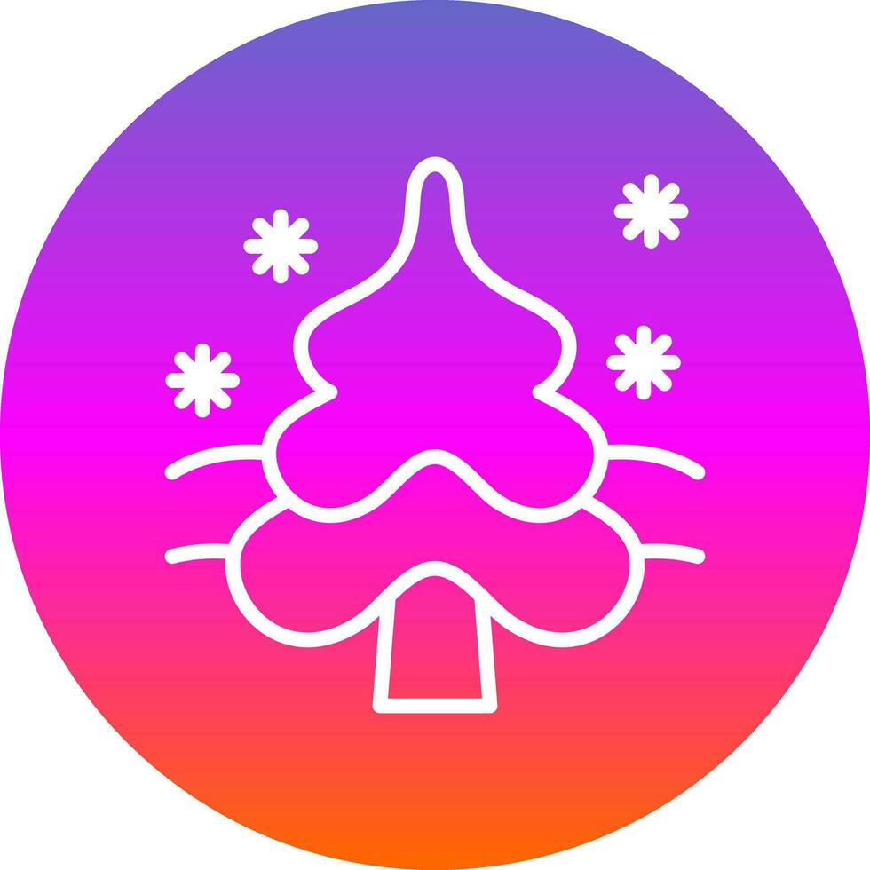 cubierto de nieve árbol vector icono diseño