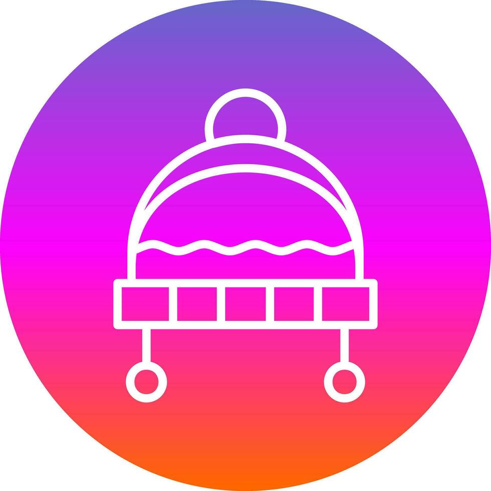 diseño de icono de vector de sombrero de invierno