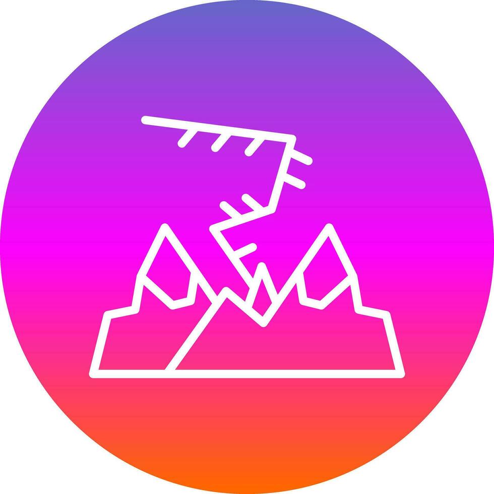 Aurora borealis Vector Icon Design