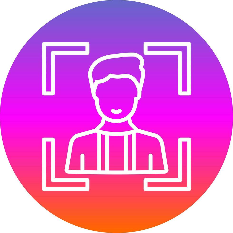 Face Scan Vector Icon Design