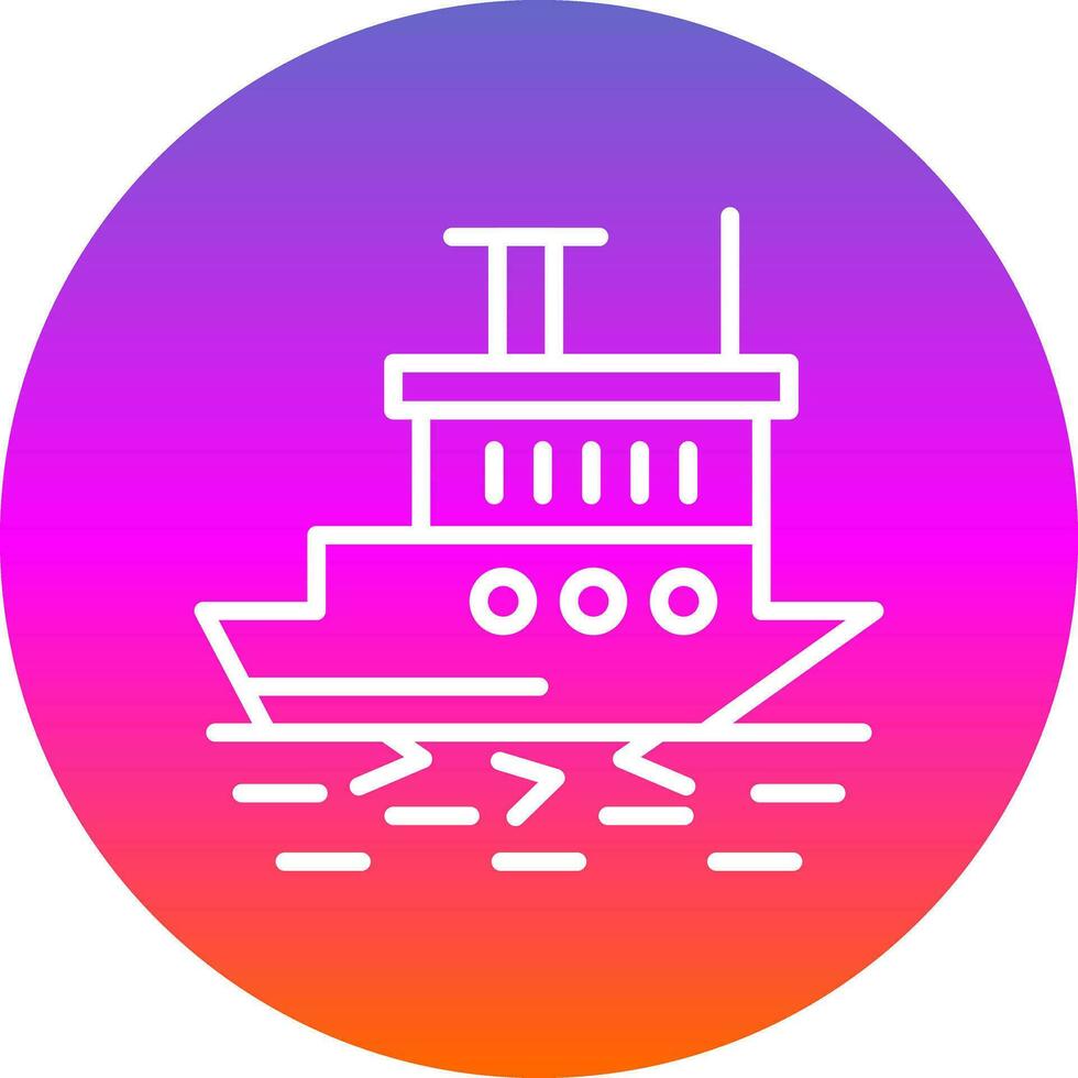Icebreaker ship in action Vector Icon Design