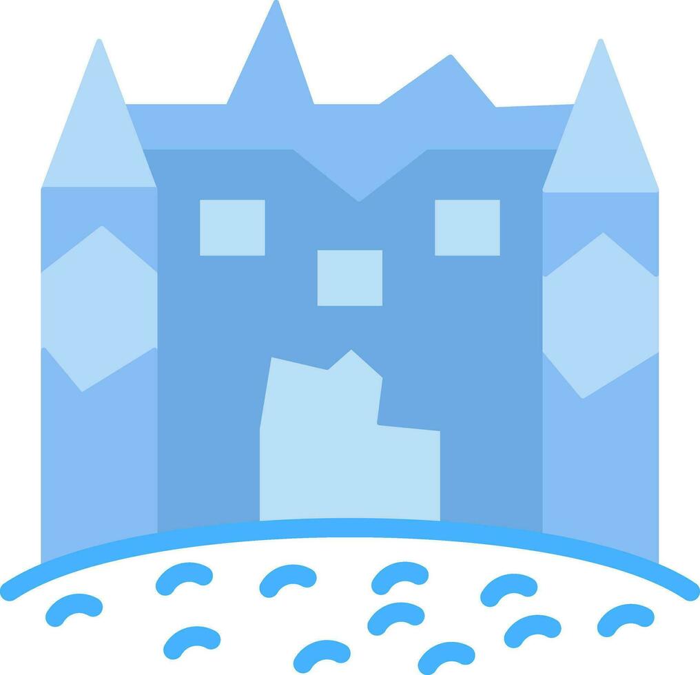 hielo castillo vector icono diseño