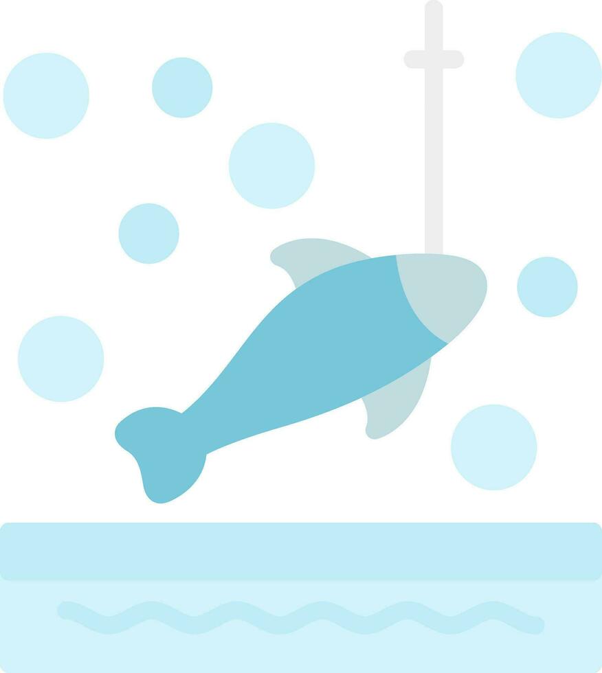 Ice fishing Vector Icon Design