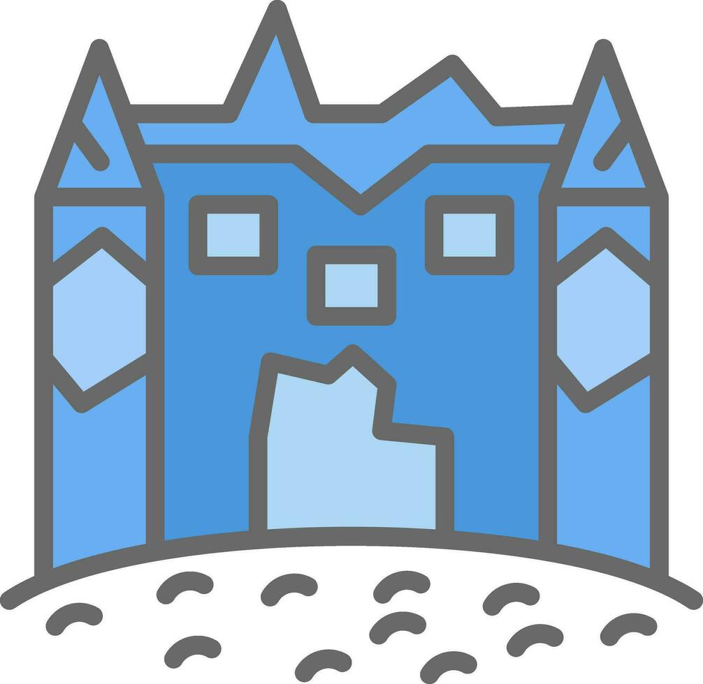 Ice castle Vector Icon Design