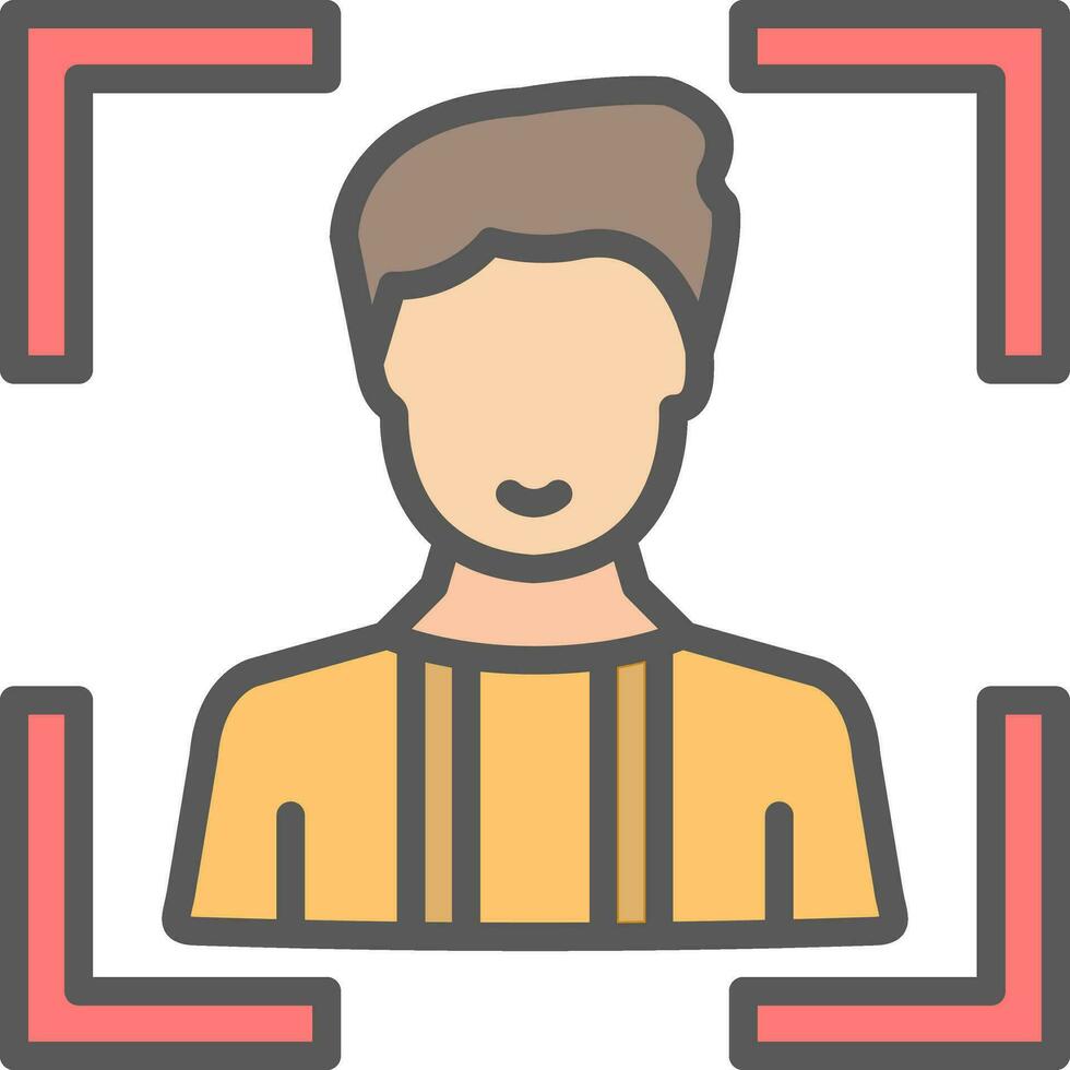 Face Scan Vector Icon Design