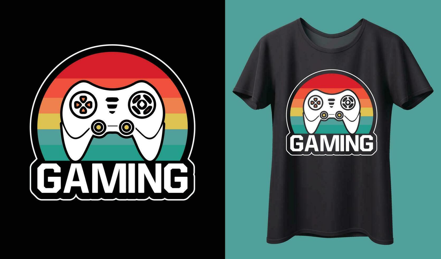 Gaming T-shirt Design vector