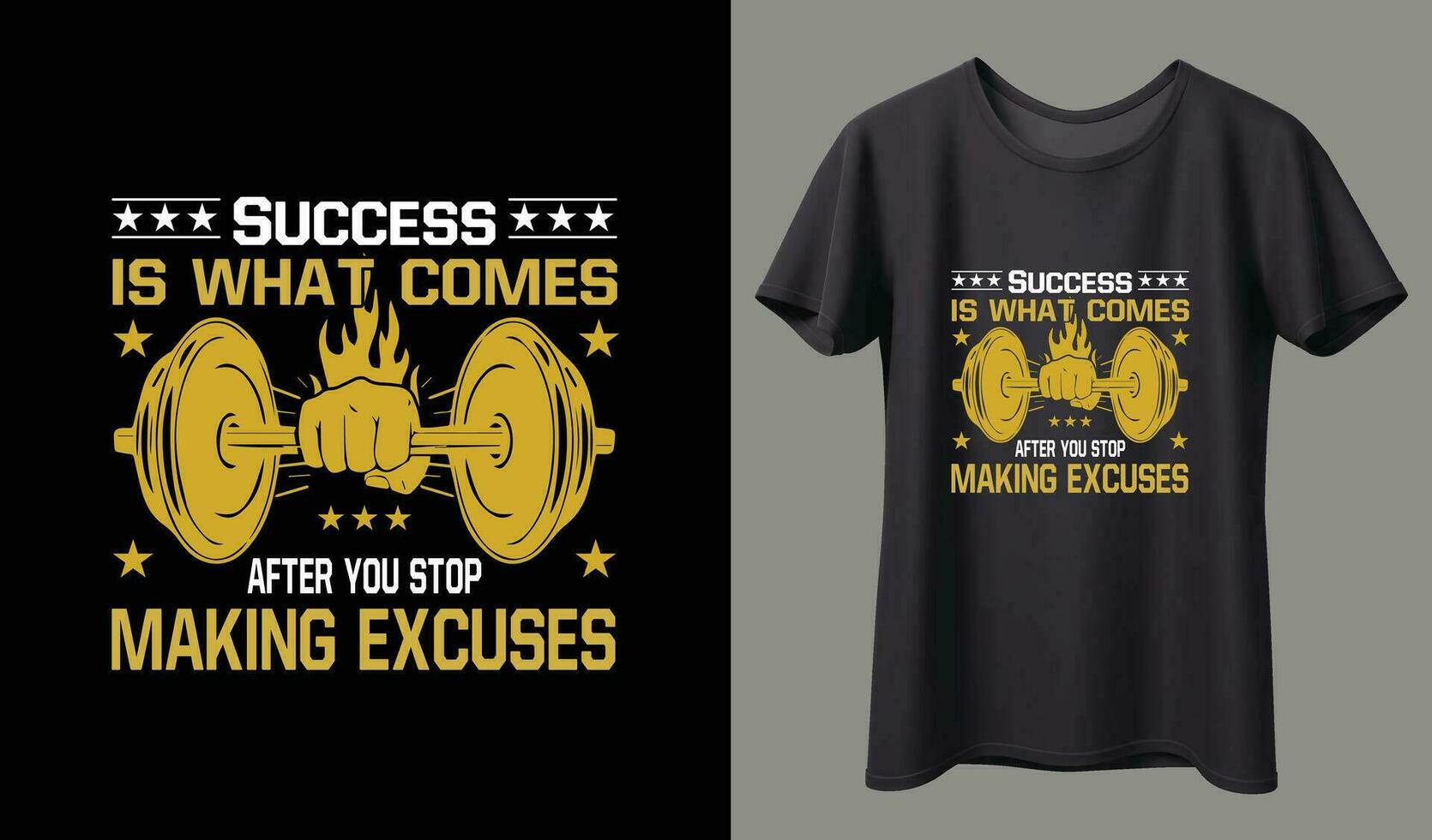 Best typography t shirt design for gym and fitness motivation and inspiration vector