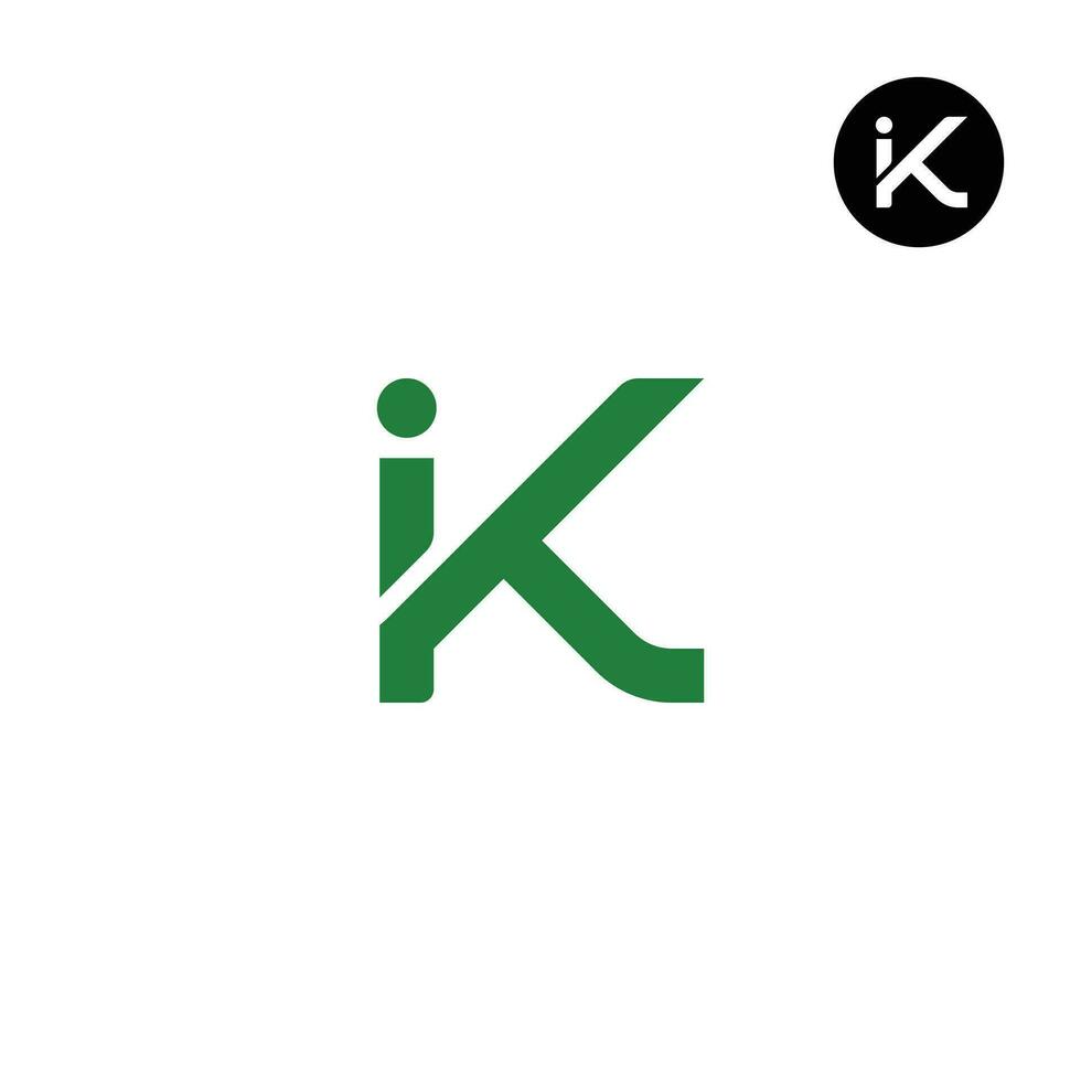 Letter IK KI Monogram Logo Design vector