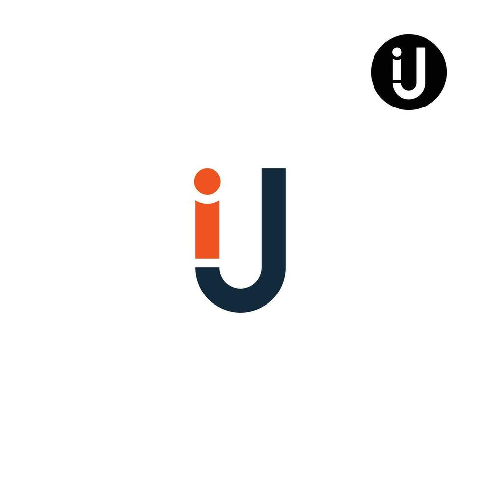 letra ij Ji monograma logo diseño vector