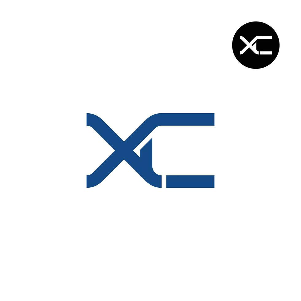 Letter XC Monogram Logo Design vector