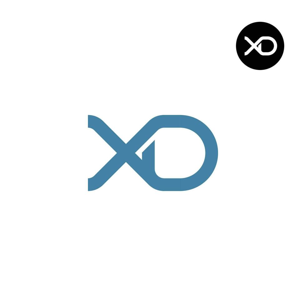 Letter XD Monogram Logo Design vector