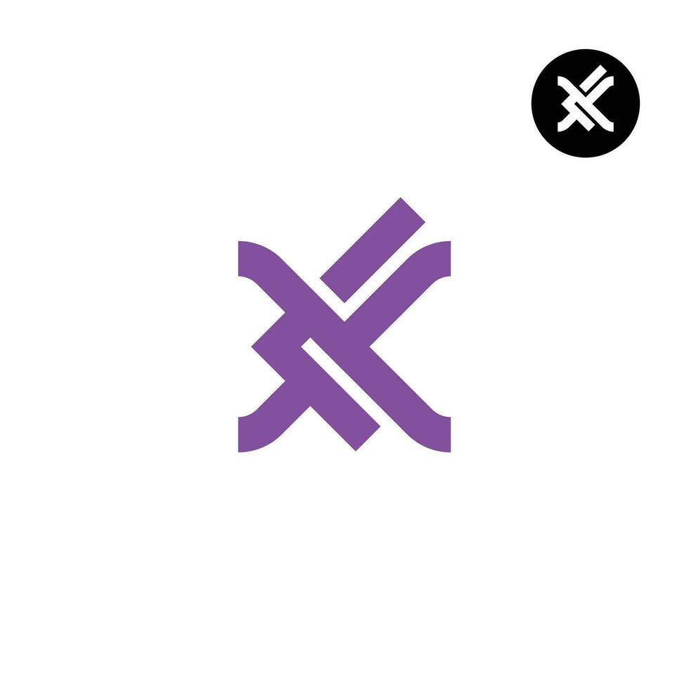 Letter XL LX Monogram Logo Design vector