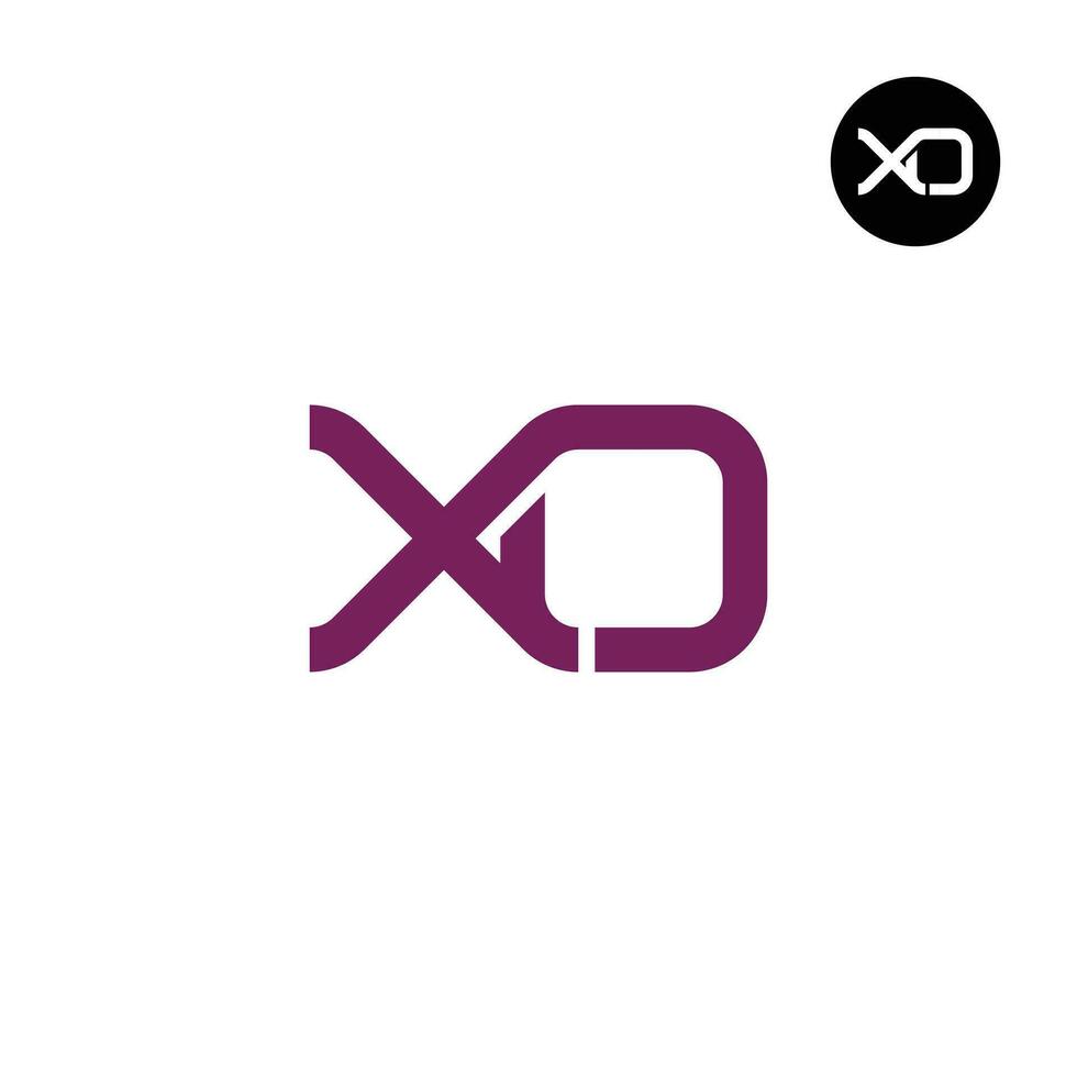 letra xo monograma logo diseño vector