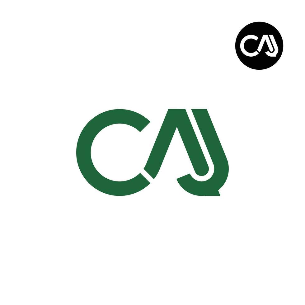 Letter CAJ Monogram Logo Design vector