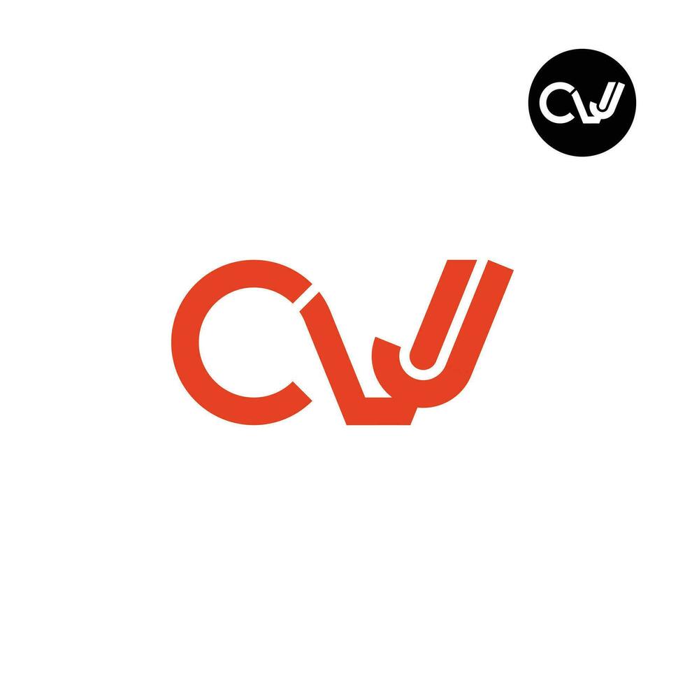 letra cvj monograma logo diseño vector