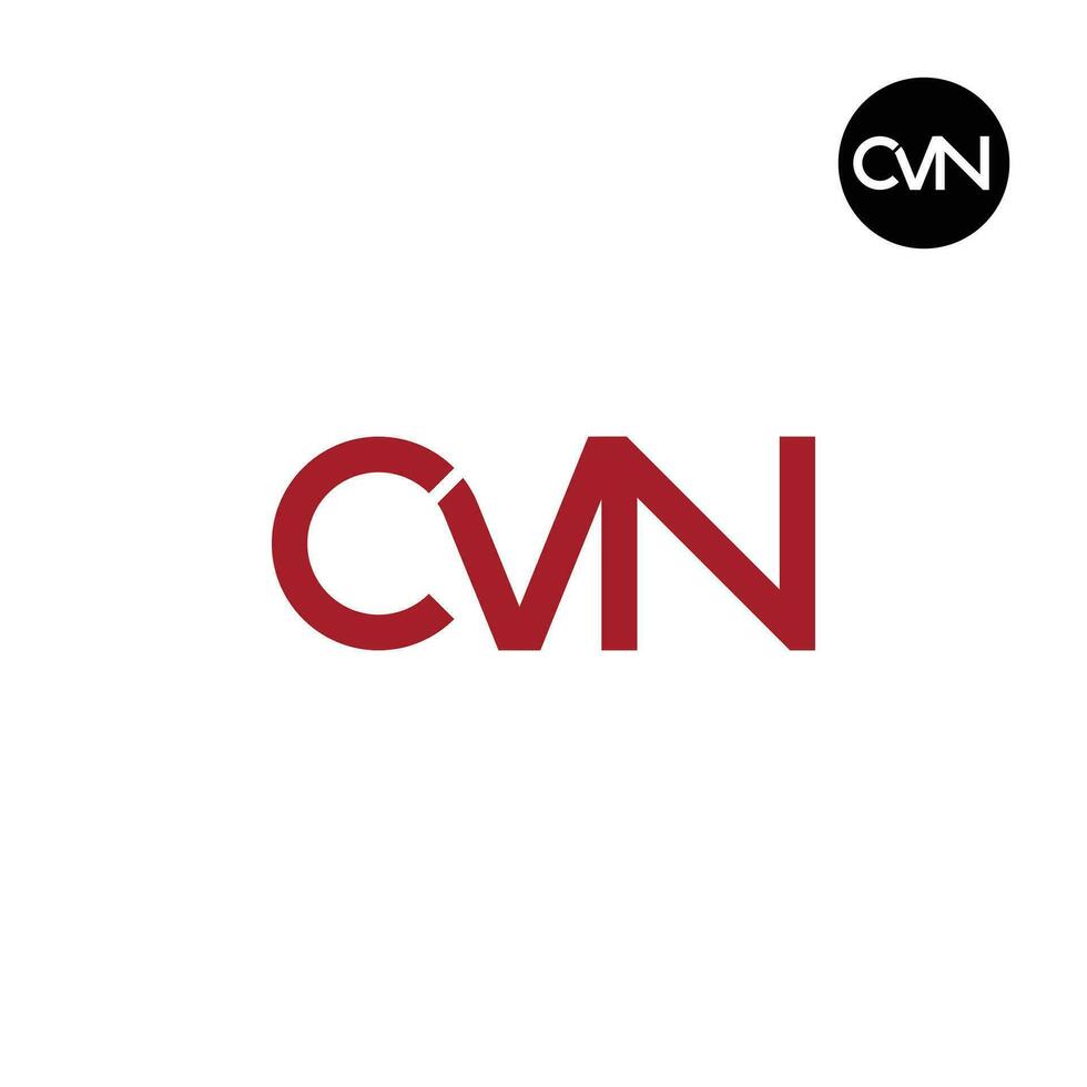 Letter CVN Monogram Logo Design vector