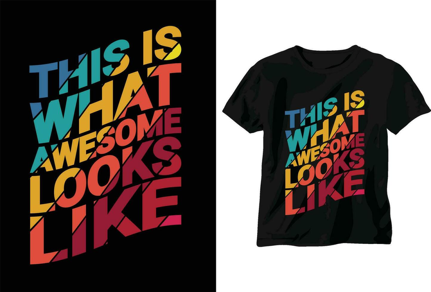 Awesome typography t-shirt design and template vector