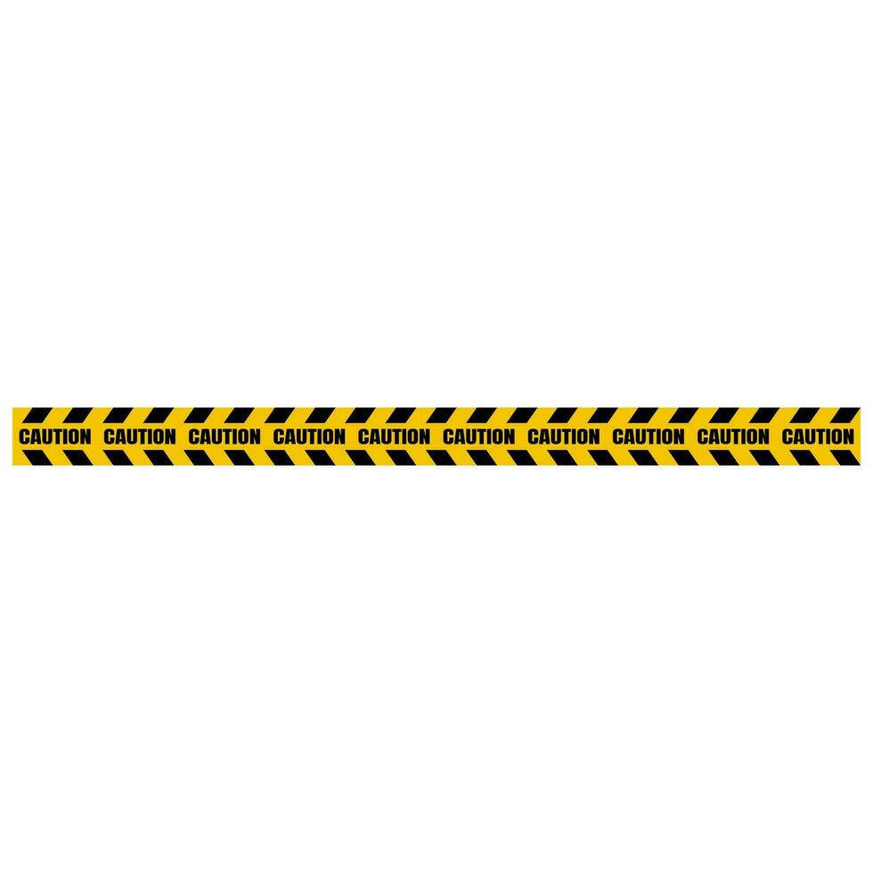 Caution tape. yellow warning lines danger. vector