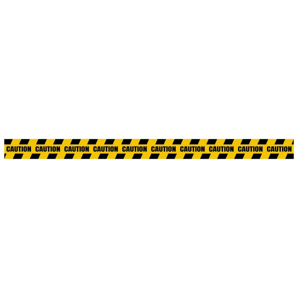 Caution tape. yellow warning lines danger. vector