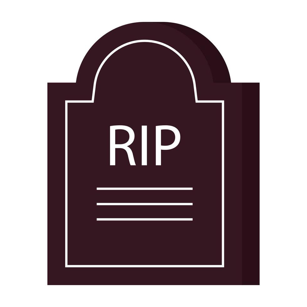 Halloween grave icon. vector