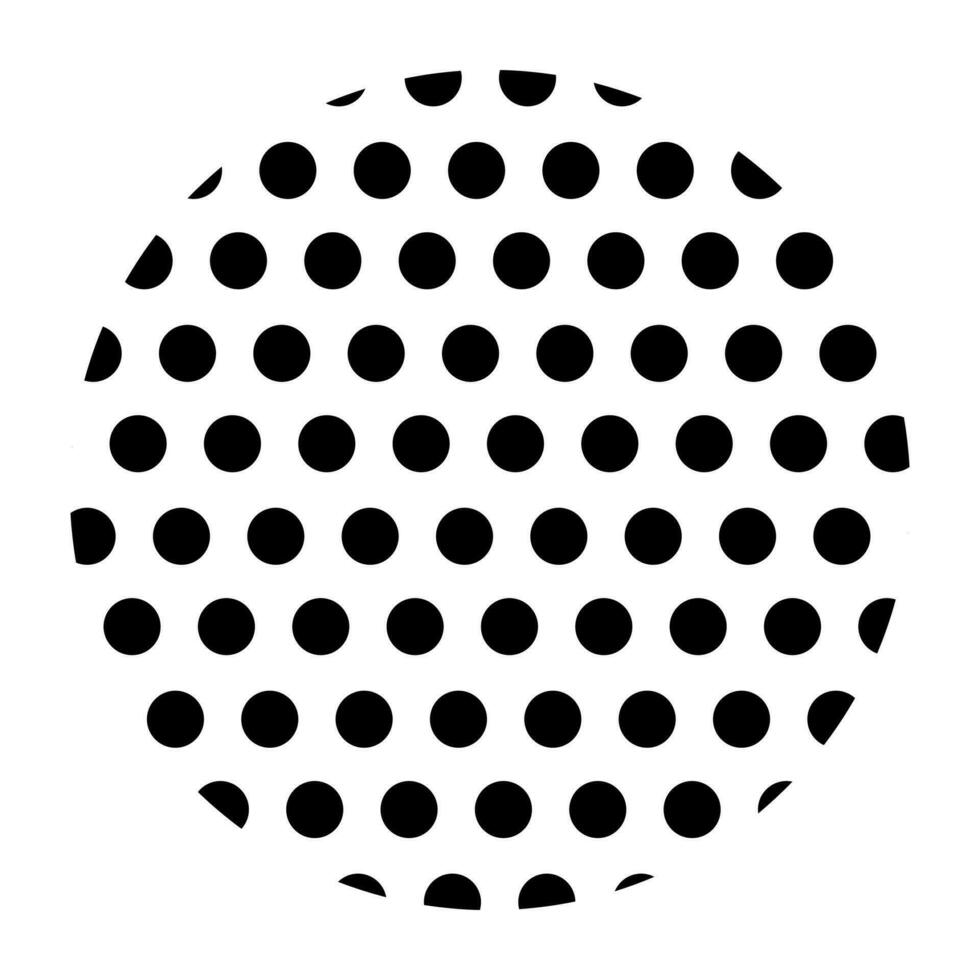 Circle halftone abstract dotted circles round icon. vector
