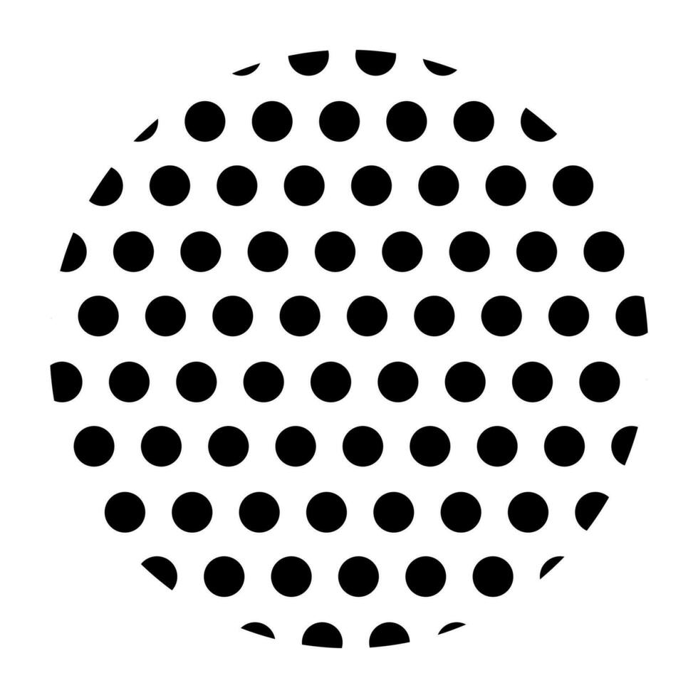 Circle halftone abstract dotted circles round icon. vector