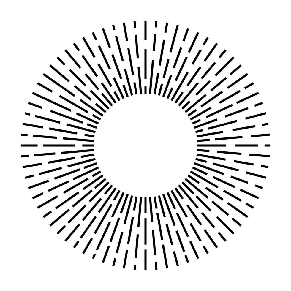 Sunburst shapes. abstract sunshine line. vector