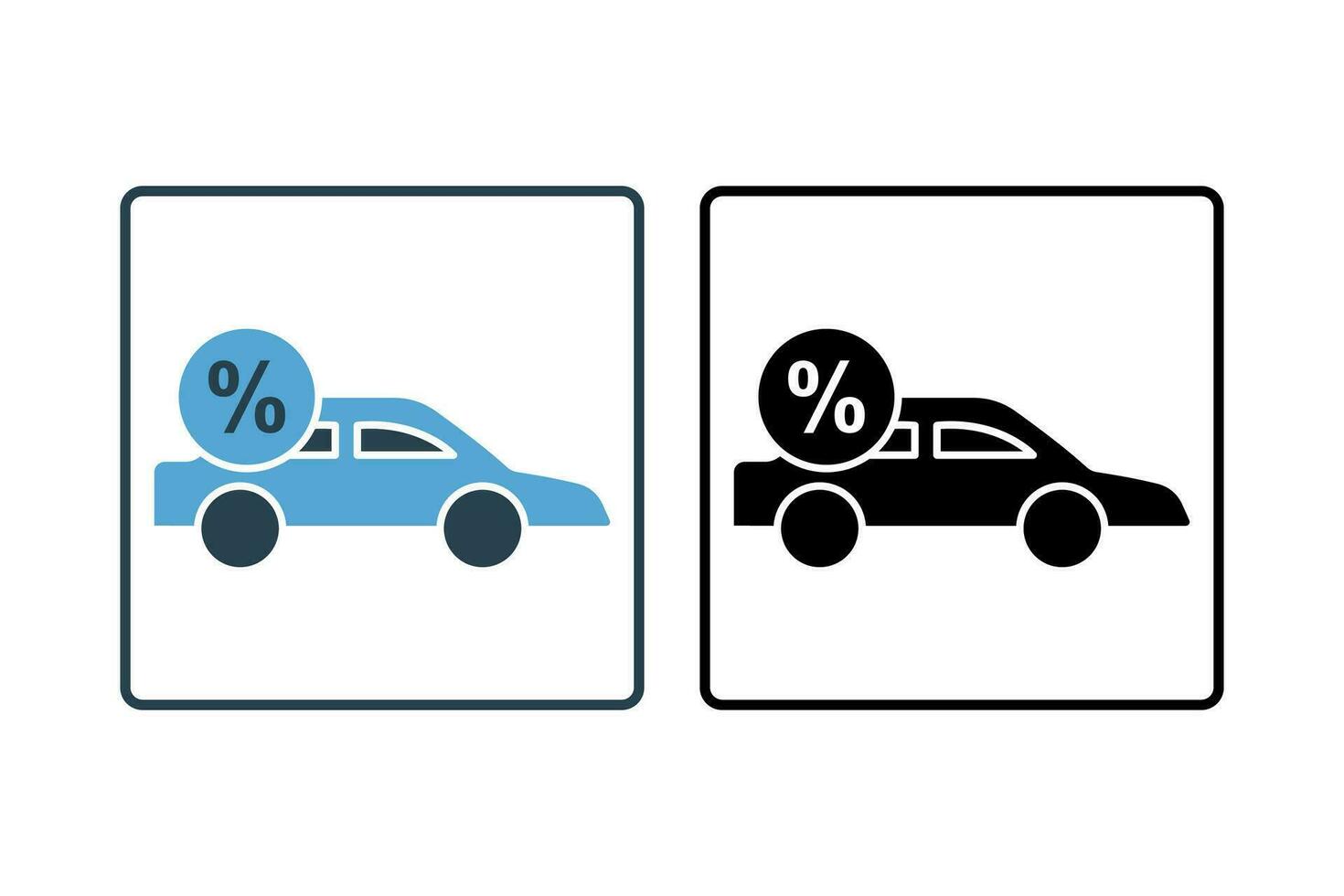 Car Leasing Icon. Icon related to Credit and Loan. suitable for web site design, app, user interfaces, printable etc. Solid icon style. Simple vector design editable