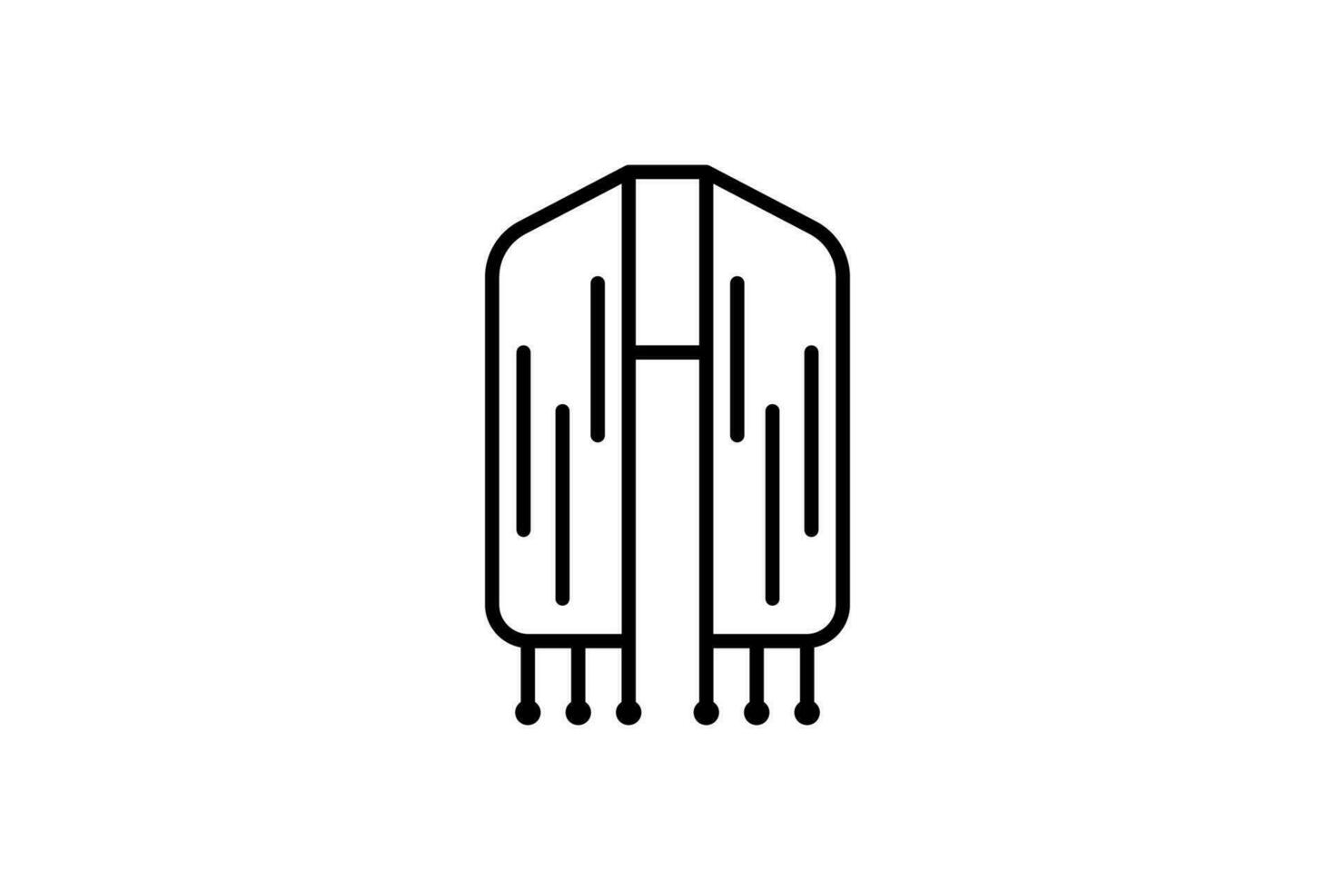 Scarf Icon. Icon related to clothes. suitable for web site design, app, user interfaces. line icon style. Simple vector design editable