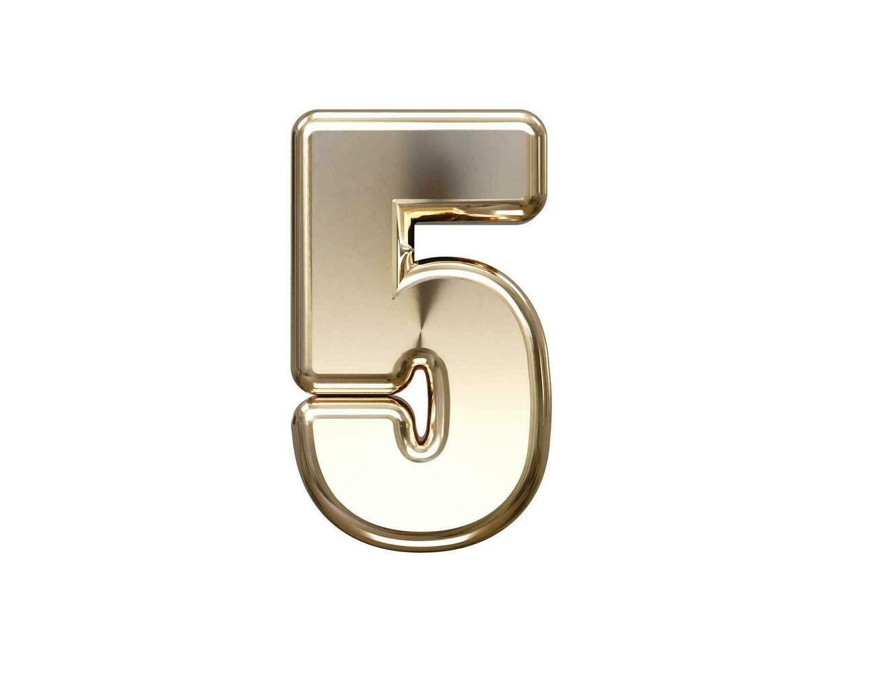 Number text effect vector element