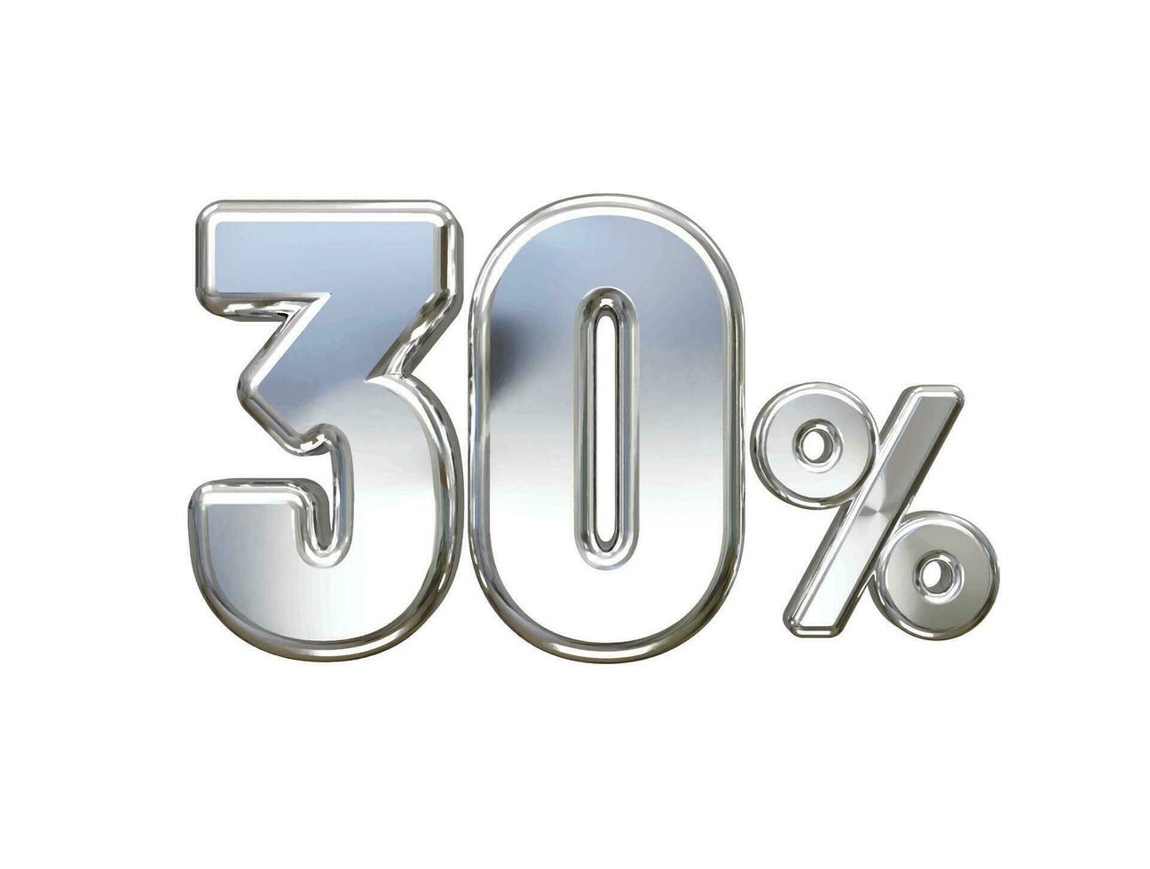 30 percent off vector text effect 3d rendering gold