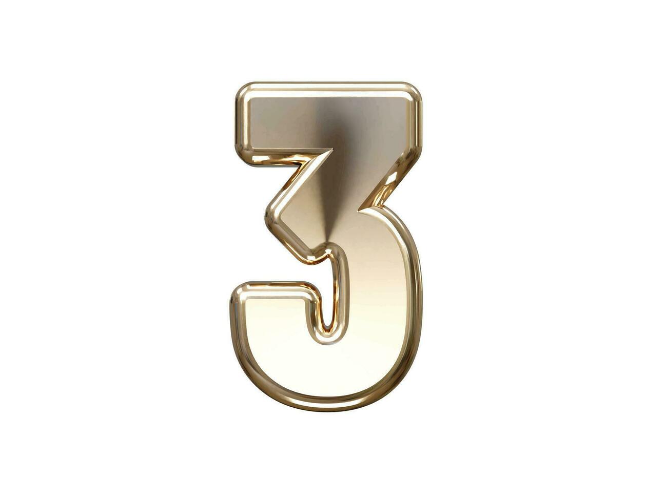 Number text effect vector element
